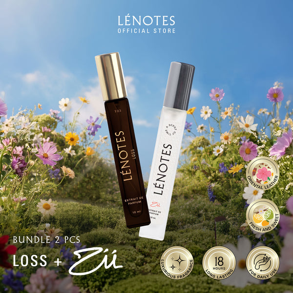 LÉNOTES Bundling 2 pcs 10 ML All Mix Varian - Scent Of Love dan Scent Of Time - Extrait de Parfum