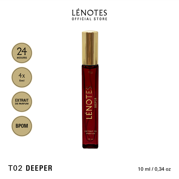 LÉNOTES Parfum Deeper 10 ML - Premium dan tahan lama - Extrait de Parfum