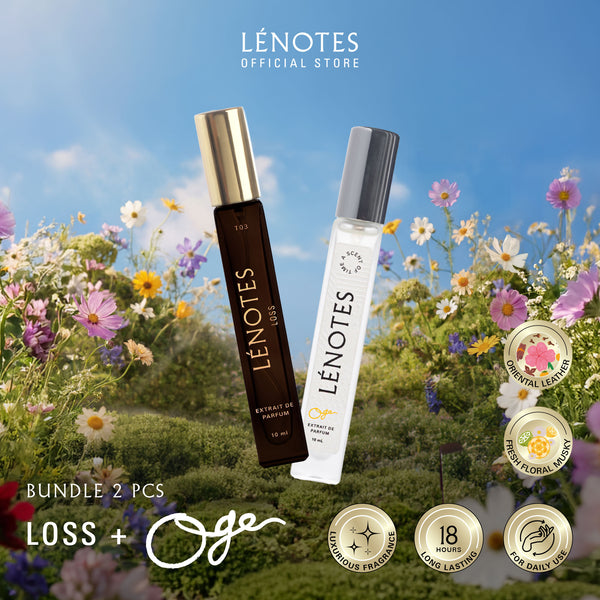 LÉNOTES Bundling 2 pcs 10 ML All Mix Varian - Scent Of Love dan Scent Of Time - Extrait de Parfum