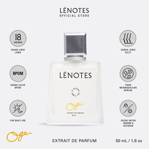 [ NEW ] LÉNOTES Oge 50 ML - Scent Of Time - Premium dan tahan lama - Extrait de Parfum
