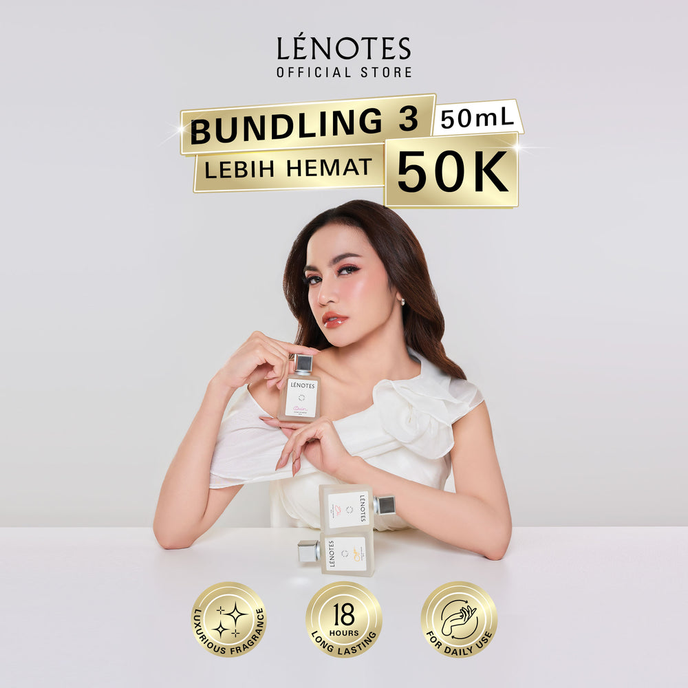 [ NEW ] LÉNOTES 3 pcs 50 ML All Varian Paket Complete  - Scent Of Time - Extrait de Parfum