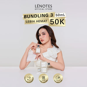 [ NEW ] LÉNOTES 3 pcs 50 ML All Varian Paket Complete  - Scent Of Time - Extrait de Parfum