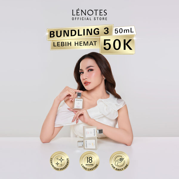 [ NEW ] LÉNOTES 3 pcs 50 ML All Varian Paket Complete  - Scent Of Time - Extrait de Parfum